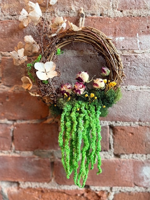 Rose & Yellow Cascade Wreath