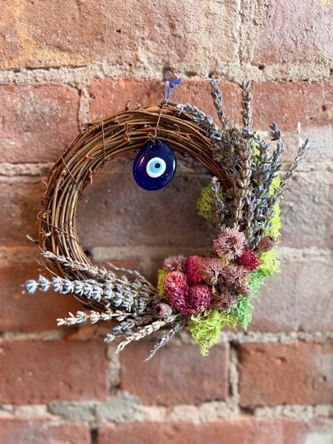 Evil Eye Wreath (Magenta)