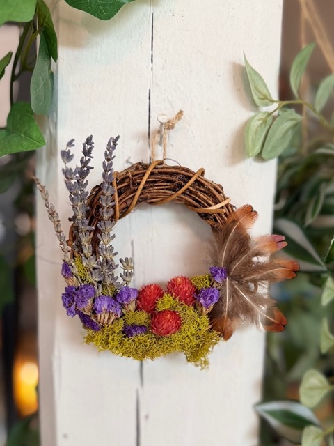 Lavender & Feather Wreath