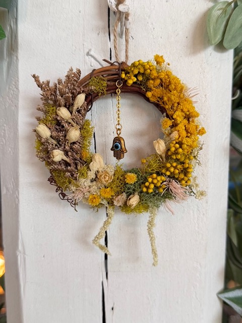 Hamsa Wreath (Mustard)